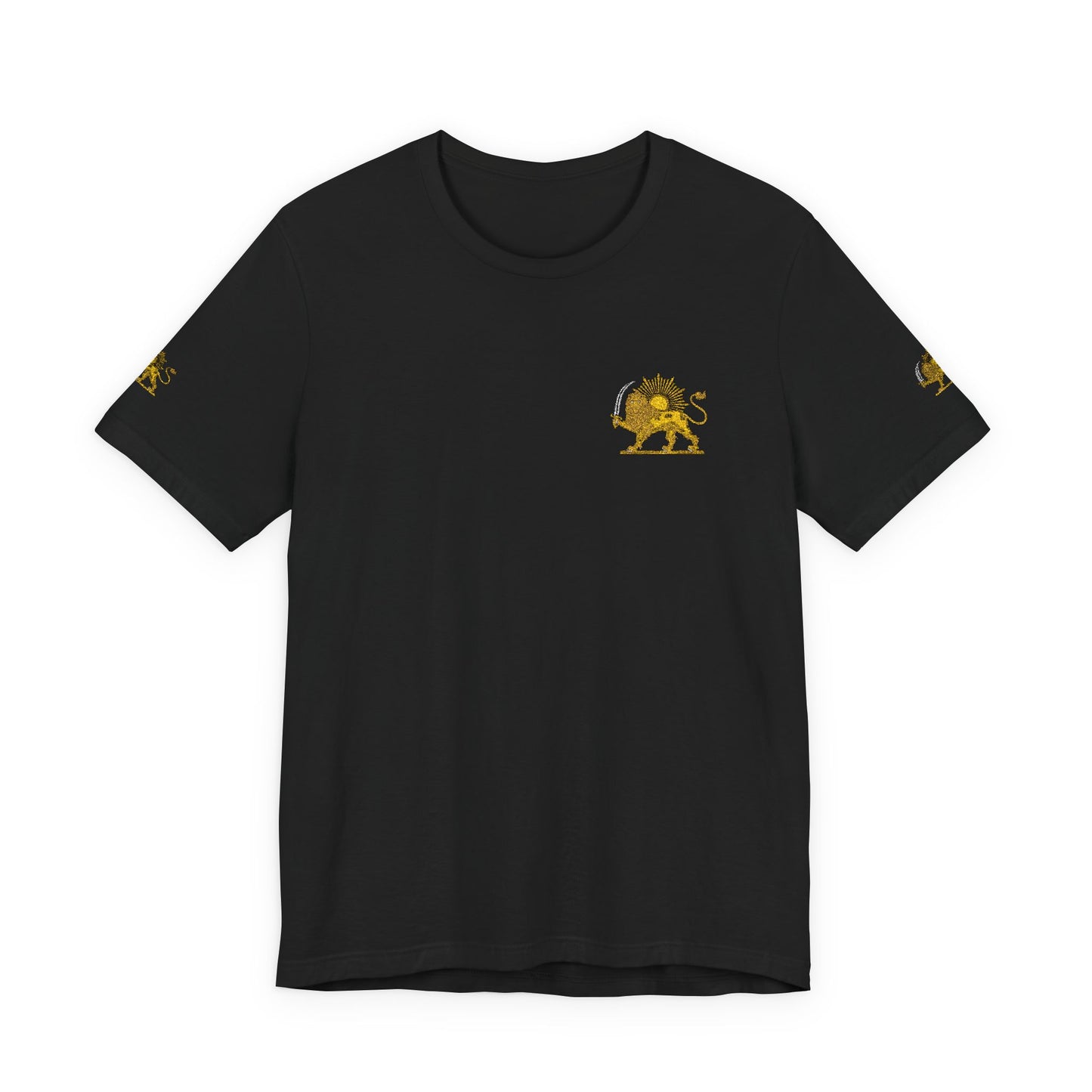 Pocket Lion Graphic Tee — Small Chest & Sleeve Wildcat Design