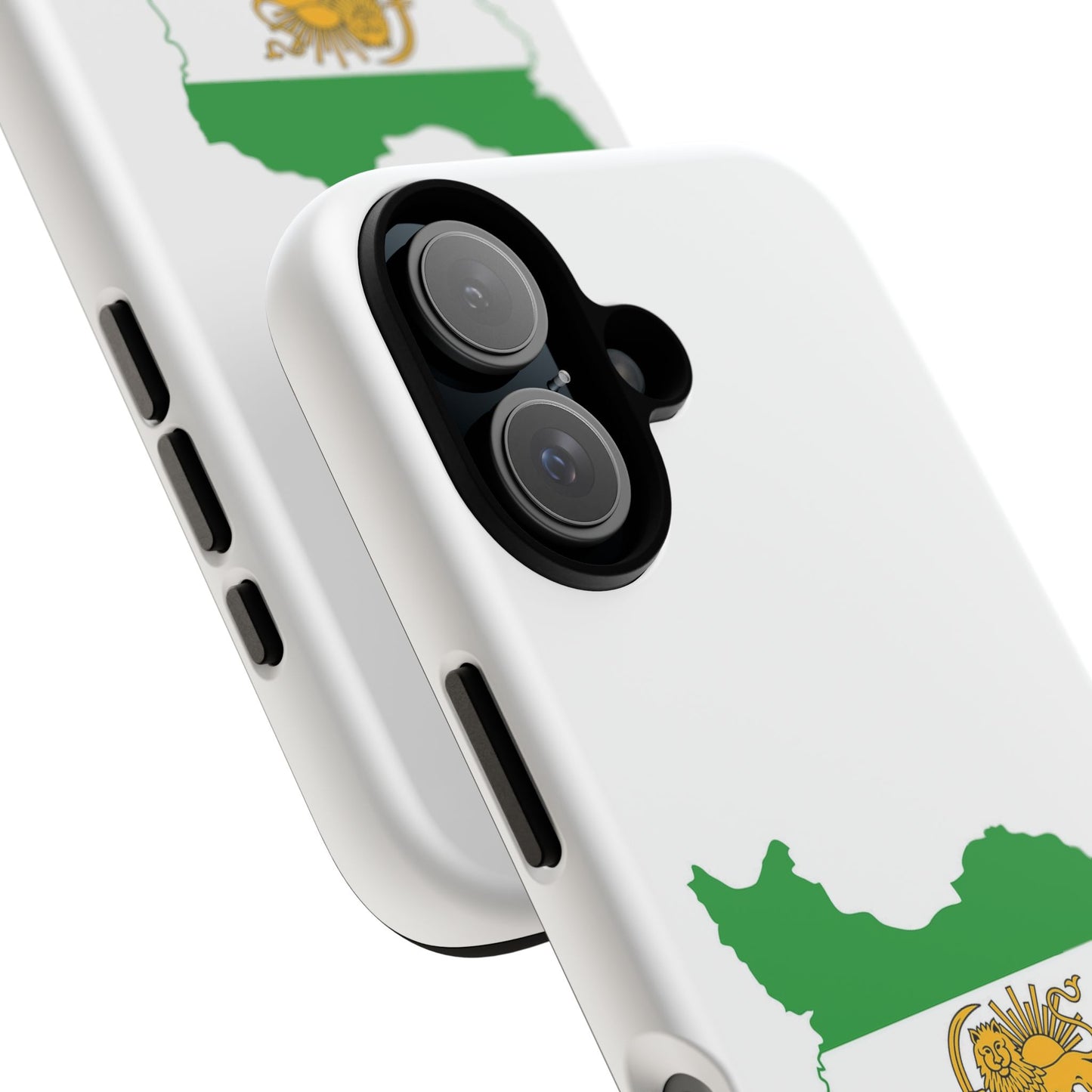 Iran Map Phone Case with Lion & Sun Flag — Persian Heritage Protective Case