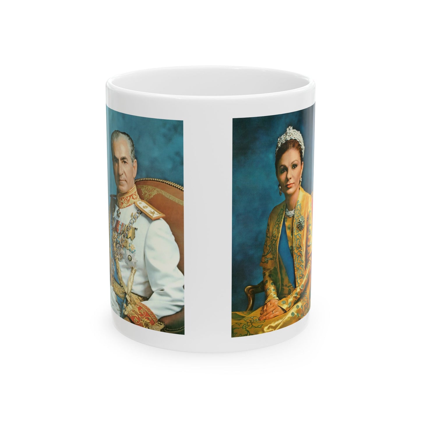 Royal Portrait Ceramic Mug – Vintage Regal Couple Coffee Cup (11oz, 15oz)