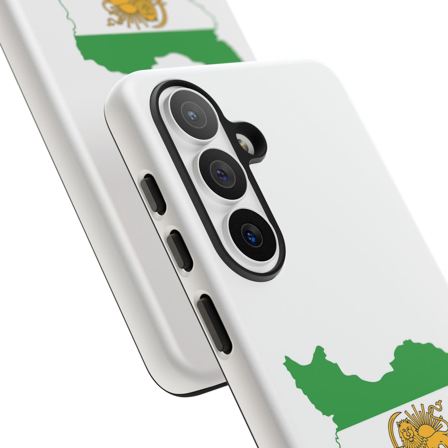 Iran Map Phone Case with Lion & Sun Flag — Persian Heritage Protective Case