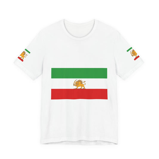 Persian Lion Flag T-Shirt — Iranian Lion & Sun Retro Tee